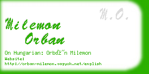 milemon orban business card